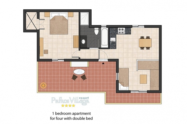 ONE BEDROOM APARTMENT UP TO 4ONE BEDROOM APARTMENT UP TO 4